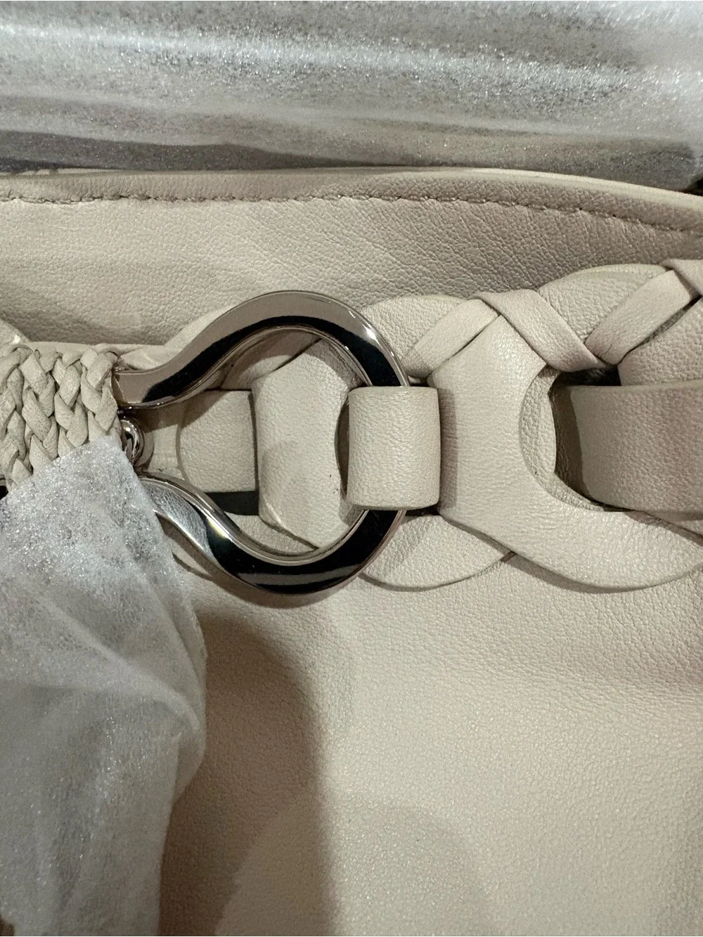 Cole Haan McKenzie Hobo Leather Bag White Pine NWT MSRP $298